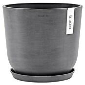 Ecopots Oslo Pflanztopf mit Wasserspeicher (Außenmaß (Ø x H): 25 x 21,8 cm, Kunststoff, Grau) | BAUHAUS