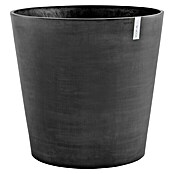 Ecopots Amsterdam Pflanzkübel rund Wheels (Außenmaß (Ø x H): 100,2 x 88,7 cm, Kunststoff, Dunkelgrau, Ausstattung Pflanzgefäß: Rollen) | BAUHAUS