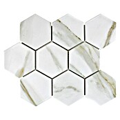 Mosaikfliese Hexagon CIM HX9 CT (25,6 x 29,5 cm, Beige/Braun/Weiß, Matt)