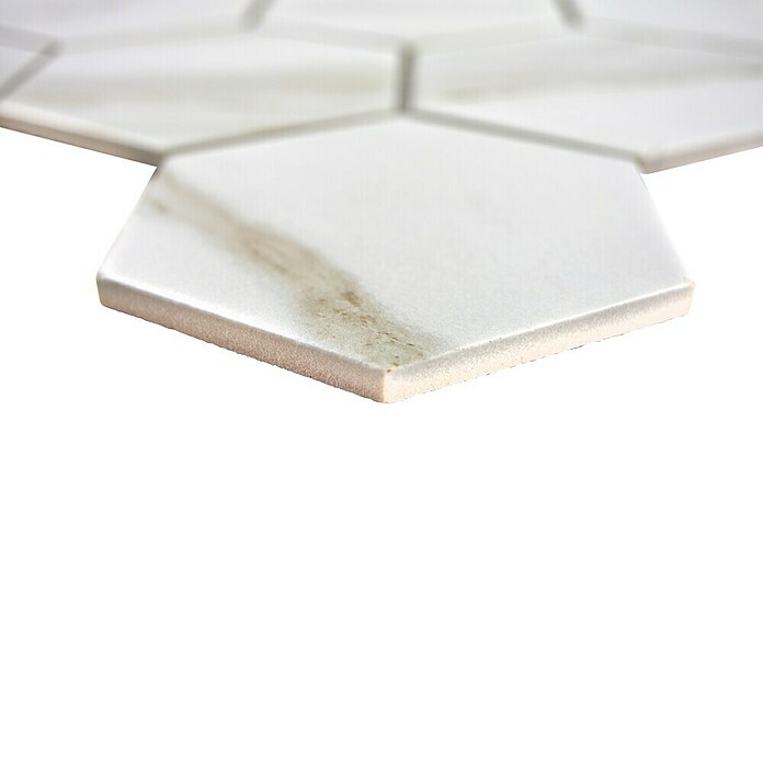 Mosaikfliese Hexagon CIM HX9 CT (25,6 x 29,5 cm, Beige/Braun/Weiß, Matt)