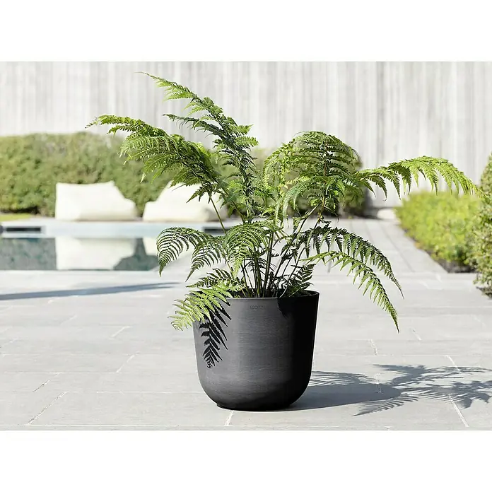 Ecopots Oslo Pflanztopf mit Wasserspeicher - Auenma ( x H): 35 x 40,5  cm, Kunststoff, Dunkelgrau online kaufen bei BAUHAUS
