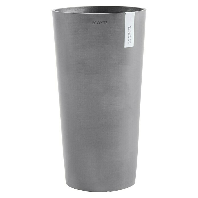 Ecopots Amsterdam Pflanzsäule rund High (Außenmaß (Ø x H): 49,8 x 91 cm, Kunststoff, Grau) | BAUHAUS