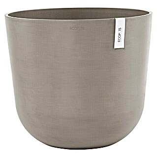 Ecopots Oslo Pflanztopf mit Wasserspeicher (Außenmaß (Ø x H): 55 x 47,9 cm, Kunststoff, Braungrau)