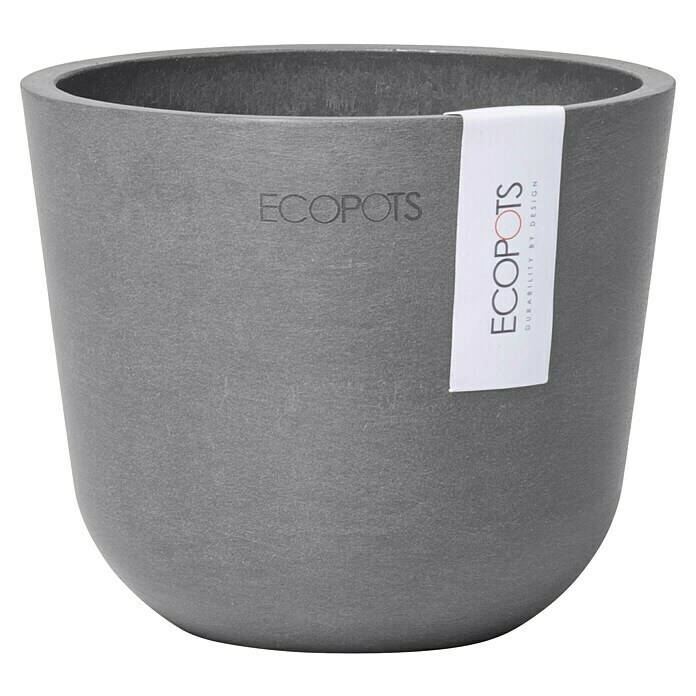 Ecopots Oslo Pflanztopf Mini (Außenmaß (Ø x H): 11,5 x 10 cm, Kunststoff, Grau) | BAUHAUS