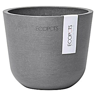 Ecopots Oslo Pflanztopf Mini (Außenmaß (Ø x H): 11,5 x 10 cm, Kunststoff, Grau)