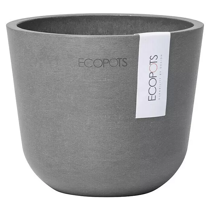 Ecopots Oslo Pflanztopf MiniAußenmaß (Ø x H): 11,5 x 10 cm, Kunststoff, Grau
