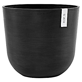 Ecopots Oslo Pflanztopf mit Wasserspeicher (Außenmaß (Ø x H): 45 x 39,2 cm, Kunststoff, Dunkelgrau)