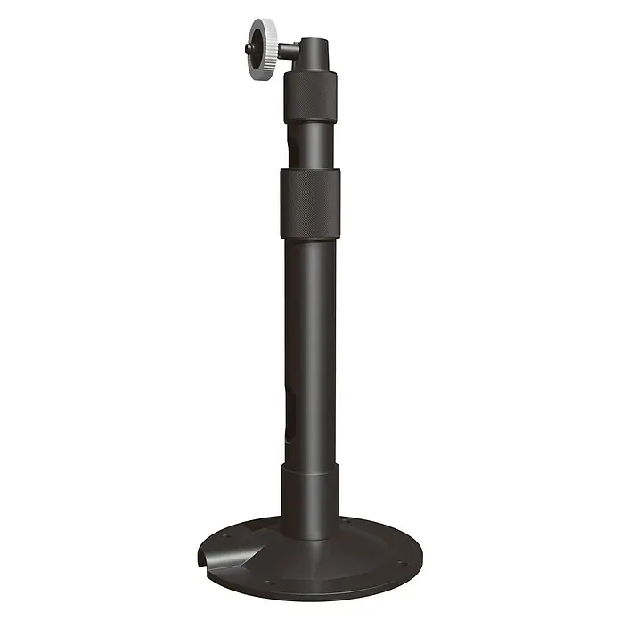 Segway Erweiterungs-Set für Rasenmäher Antenne GNNS HA001 - Navimow i Serie & H Serie - Schwarze Mikrofonständerbasis. Der Ständer ist ausziehbar und hat eine gerändelte Grifffläche für einfache Anpassungen.