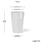 Ecopots Vase Pisa (Ø x H: 21,1 x 29,8 cm, Kunststoff, Weiß) | BAUHAUS