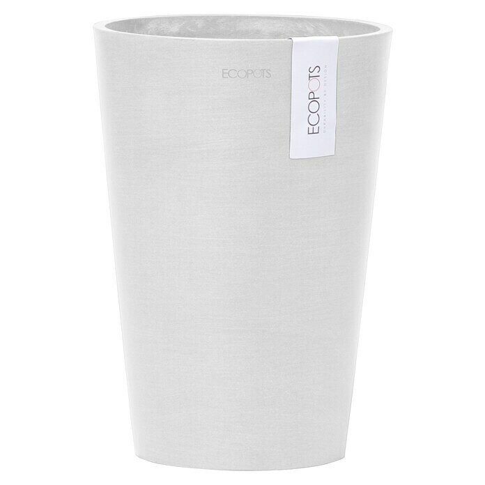 Ecopots Vase Pisa (Ø x H: 17,8 x 25,2 cm, Kunststoff, Weiß) | BAUHAUS