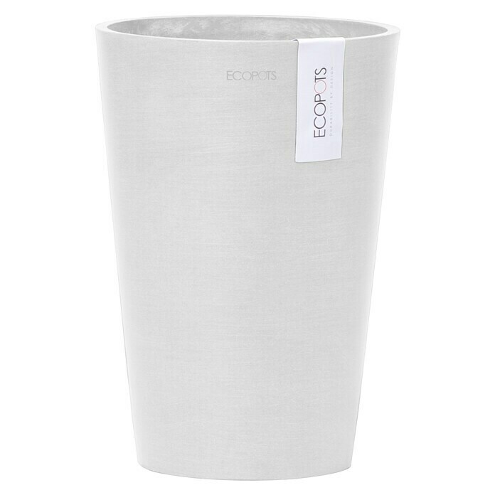 Ecopots Vase Pisa (Ø x H: 14 x 20 cm, Kunststoff, Weiß) | BAUHAUS