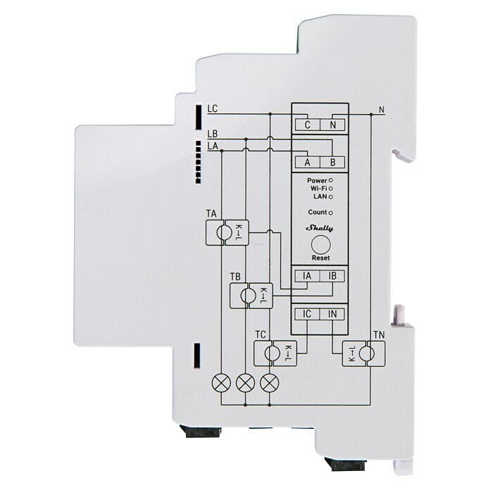 Shelly Drehstromzähler Pro 3EM - 120A (120 A, 110 V - 240 V) | BAUHAUS