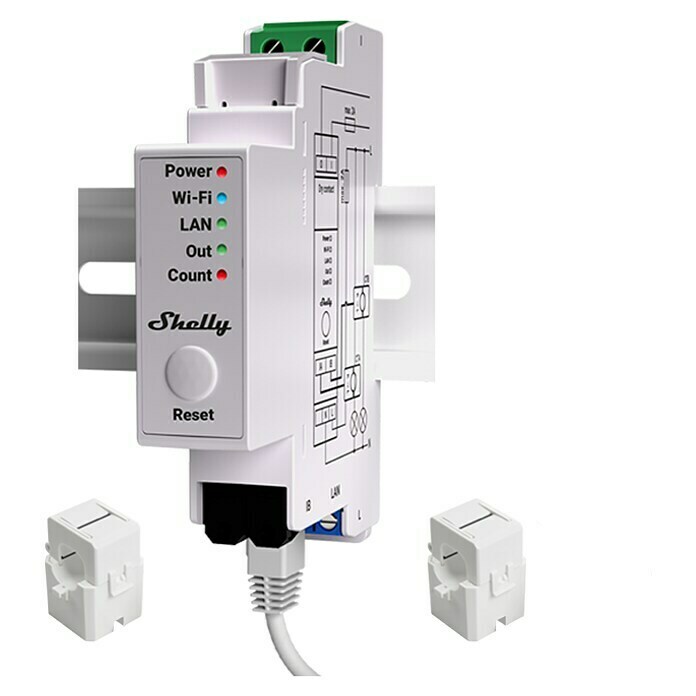 Shelly Wechselstromzähler Pro EM - 50 (50 A, 110 V - 240 V) | BAUHAUS