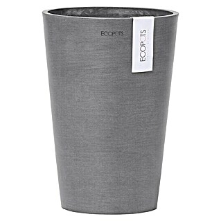 Ecopots Vase Pisa (Ø x H: 14 x 20 cm, Kunststoff, Grau)