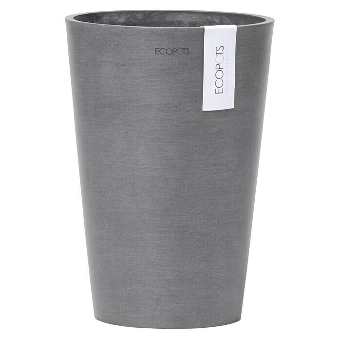 Ecopots Vase Pisa (Ø x H: 21,1 x 29,8 cm, Kunststoff, Grau) | BAUHAUS