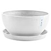 Ecopots Brussels Pflanzschale rund (Außenmaß (Ø x H): 25 x 12 cm, Kunststoff, Weiß) | BAUHAUS
