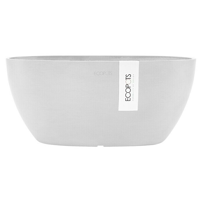 Ecopots Sofia Pflanzschale Oval (L x B x H: 30 x 13 x 13,5 cm, Weiß) | BAUHAUS