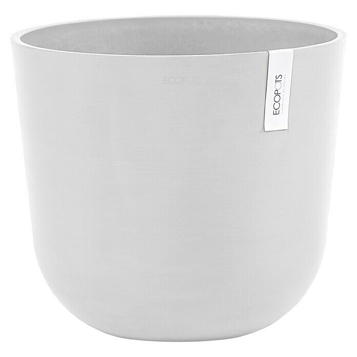 Ecopots Oslo Pflanztopf mit Wasserspeicher (Außenmaß (Ø x H): 35 x 47,9 cm, Kunststoff, Weiß) | BAUHAUS