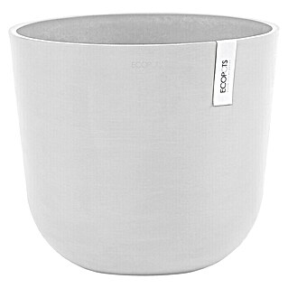 Ecopots Oslo Pflanztopf mit Wasserspeicher (Außenmaß (Ø x H): 35 x 47,9 cm, Kunststoff, Weiß)