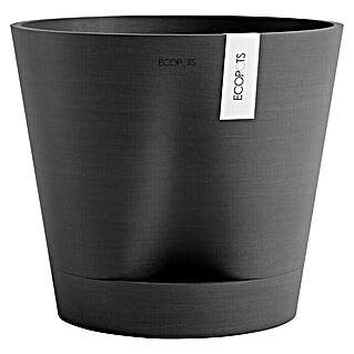 Ecopots Pflanztopf Venice 2 (Außenmaß (Ø x H): 40 x 35 cm, Kunststoff, Dunkelgrau)