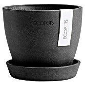 Ecopots Pflanztopf Antwerpen Mini (Außenmaß (Ø x H): 11,5 x 10,1 cm, Kunststoff, Dunkelgrau) | BAUHAUS