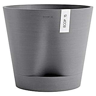 Ecopots Pflanztopf Venice 2 (Außenmaß (Ø x H): 40 x 35 cm, Kunststoff, Grau)