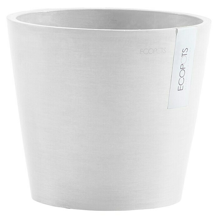 Ecopots Amsterdam Pflanztopf (Außenmaß (Ø x H): 20 x 17,5 cm, Kunststoff, Weiß) | BAUHAUS