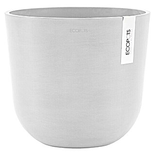 Ecopots Oslo Pflanztopf mit Wasserspeicher (Außenmaß (Ø x H): 25 x 21,8 cm, Kunststoff, Weiß)