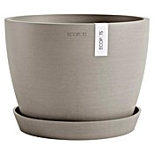 Ecopots Pflanztopf Stockholm (Außenmaß (Ø x H): 23,2 x 17,6 cm, Kunststoff, Braungrau) | BAUHAUS