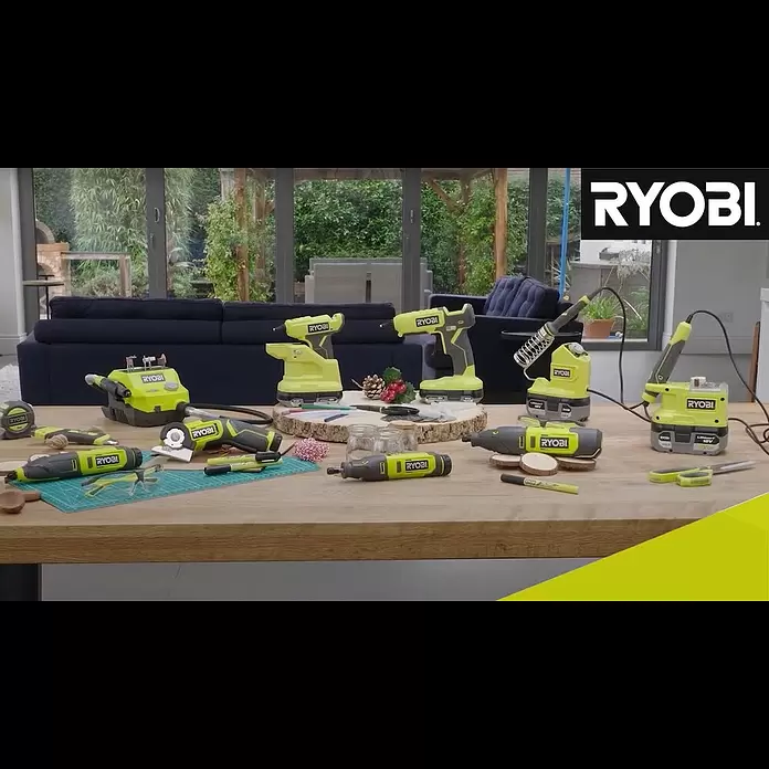 Ryobi ONE+ Akku-Heißklebepistole RGLU18-0 - 18 V, Ohne Akku, Durchmesser Klebepatrone: 11 mm - 12 mm - RYOBI Bastelsortiment | Rotationswerkzeug | Heiklebepistole | #ryobi #basteln