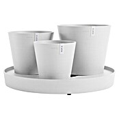 Ecopots Pflanztopf Dubai (Außenmaß (Ø x H): 56,6 x 30 cm, Kunststoff, Weiß, 3 Stk.) | BAUHAUS