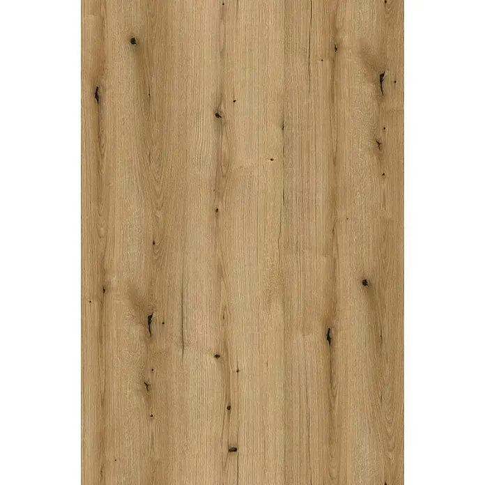 Encimera de cocina Coast Evoke - Coast Evoke, 365 cm x 63,5 cm x 38 mm - Detalle de una chapa de madera marrón claro con nudos y vetas naturales, ideal para muebles e interiorismo.