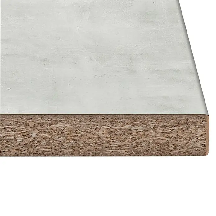 Encimera de cocina al corte Portland - Portland, Espesor: 38 mm, Ancho: 63,5 cm - Primer plano de un mueble hecho de tablero de partículas con una superficie clara, ideal para interiores modernos.