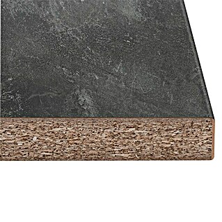 Encimera de cocina Black Concrete (An x L: 63,5 x 365 cm, Espesor: 38 mm)