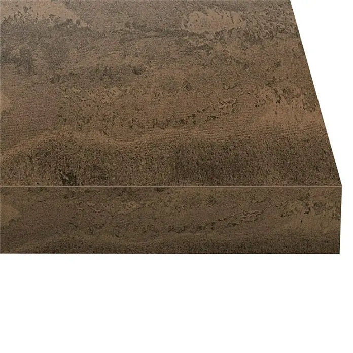 Encimera de cocina al corte Rusty Flow - Rusty Flow, Espesor: 38 mm, Ancho: 63,5 cm - Primer plano de una mesa con textura de mármol marrón, que combina robustez y elegancia.
