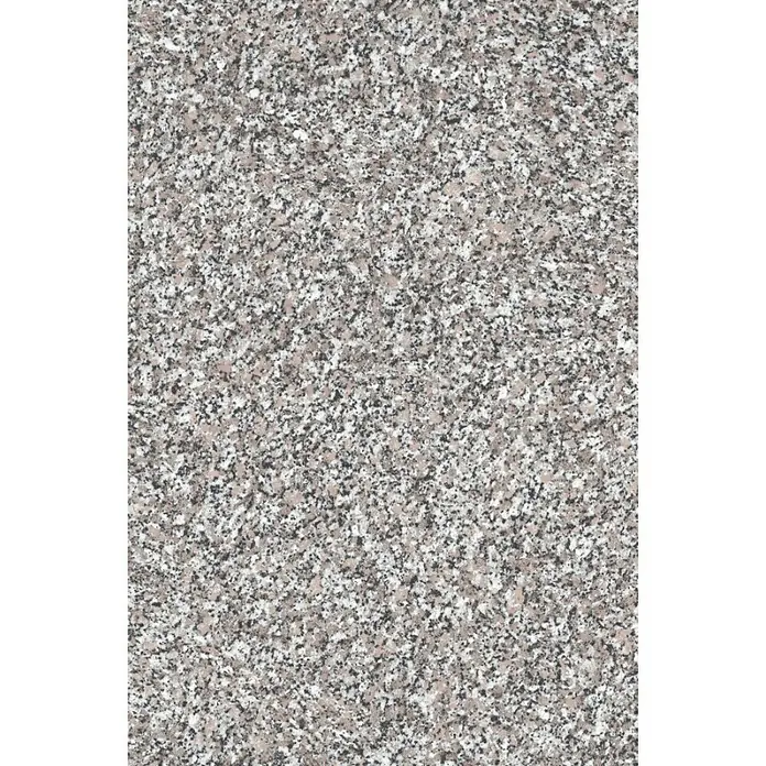 Encimera de cocina Classic Granit - Classic Granit, 365 cm x 63,5 cm x 38 mm - Primer plano de una losa de granito pulido con una mezcla moteada de grises, blancos y rosas. Ideal para encimeras y suelos.