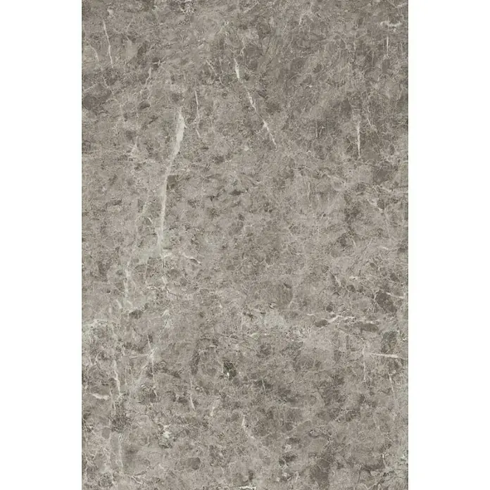 Encimera de cocina al corte Emperador Mármol Granite - Emperador Mármol Granite, Espesor: 38 mm, Ancho: 63,5 cm - Detalle de una losa de mármol gris con sutiles vetas blancas. La superficie pulida añade un toque de elegancia al material.