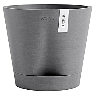 Ecopots Pflanztopf Venice 2 (Außenmaß (Ø x H): 20 x 17,5 cm, Kunststoff, Grau)