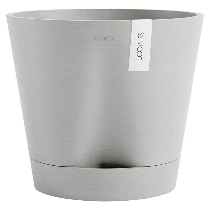 Ecopots Pflanztopf Venice 2 (Außenmaß (Ø x H): 30 x 26,3 cm, Kunststoff, Weiß Grau) | BAUHAUS