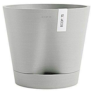 Ecopots Pflanztopf Venice 2 (Außenmaß (Ø x H): 30 x 26,3 cm, Kunststoff, Weiß Grau)