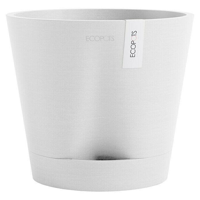 Ecopots Pflanztopf Venice 2 (Außenmaß (Ø x H): 20 x 17,5 cm, Kunststoff, Weiß) | BAUHAUS