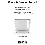 Ecopots Amsterdam Blumentopf-Untersetzer (Außenmaß (Ø x H): 15 x 2,5 cm, Kunststoff, Weiß) | BAUHAUS
