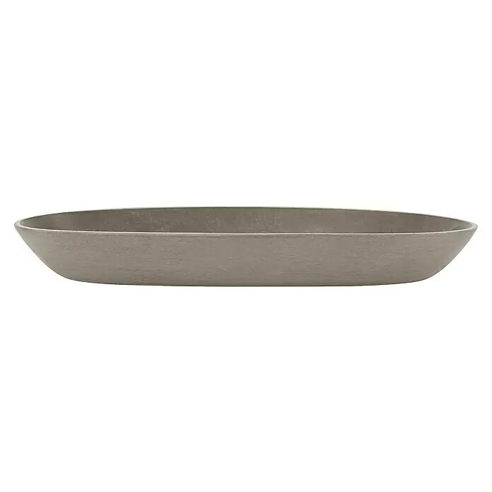 Ecopots Sofia Blumentopf-Untersetzer OvalAußenmaß (L x B x H): 25,6 x 11,7 x 3 cm, Kunststoff, Braungrau