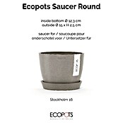 Ecopots Amsterdam Blumentopf-Untersetzer (Außenmaß (Ø x H): 15 x 2,5 cm, Kunststoff, Braungrau) | BAUHAUS