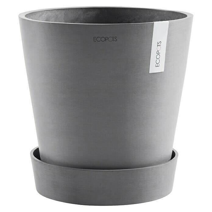 Ecopots Amsterdam Blumentopf-Untersetzer mit Rollen (Außenmaß (Ø x H): 51 x 12,4 cm, Kunststoff, Grau) | BAUHAUS