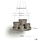 Ecopots Blumenampel (Außenmaß (Ø x H): 36 x 3 cm, Kunststoff, Braungrau) | BAUHAUS