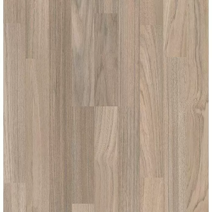 Parador Laminat Basic 400 - Ozean Teak, Schiffsboden, 1.285 x 194 x 8 mm - Heller Holzboden mit ausgeprägter vertikaler Maserung und dezenten Grautönen.