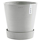 Ecopots Amsterdam Blumentopf-Untersetzer mit Rollen (Außenmaß (Ø x H): 51 x 12,4 cm, Kunststoff, Weiß Grau) | BAUHAUS