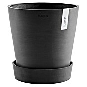 Ecopots Amsterdam Blumentopf-Untersetzer mit Rollen (Außenmaß (Ø x H): 51 x 12,4 cm, Kunststoff, Dunkelgrau) | BAUHAUS