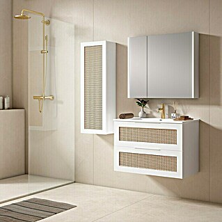 Mueble de lavabo Akua (L x An x Al: 45 x 80 x 55 cm, Blanco, Mate)